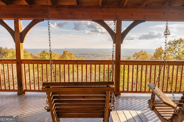 view of wooden terrace