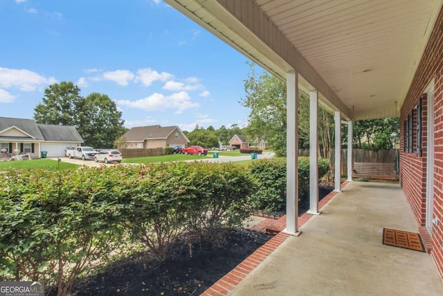 view of patio / terrace with covered porch