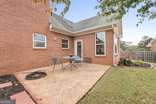 view of patio with fence