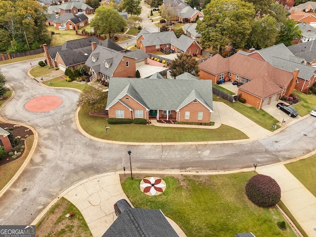 drone / aerial view with a residential view