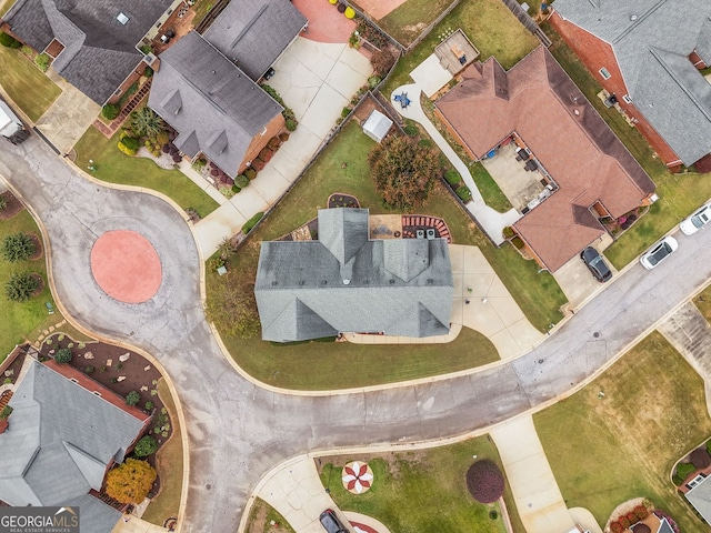 drone / aerial view with a residential view