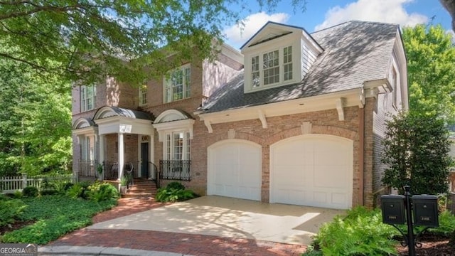 view of front facade with a garage