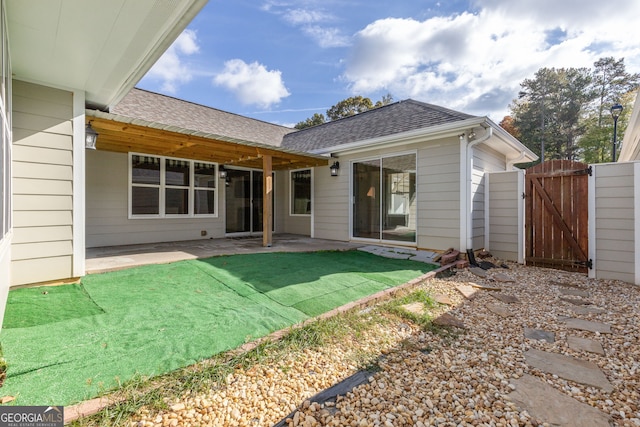 rear view of property with a patio