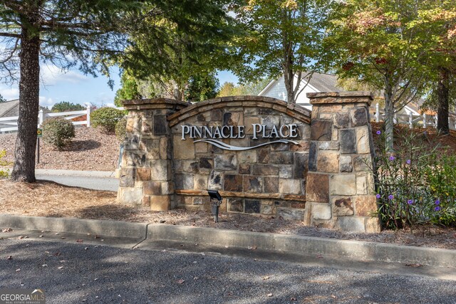 view of community sign