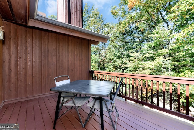 view of wooden terrace