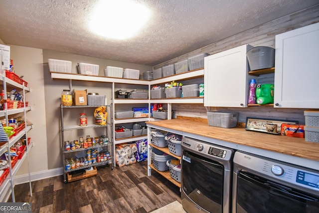 interior space with washer and dryer