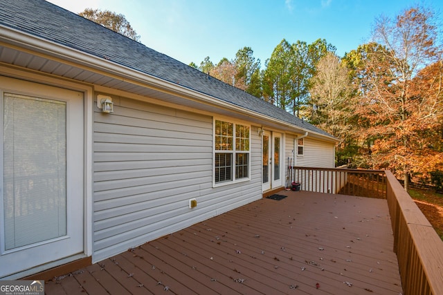 view of wooden deck