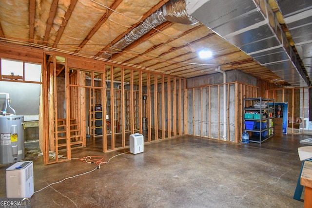 miscellaneous room with water heater