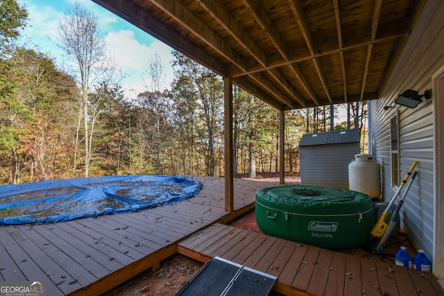 view of wooden terrace