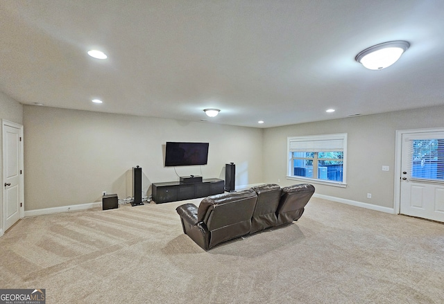 view of carpeted living room