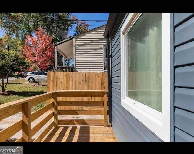 view of wooden terrace