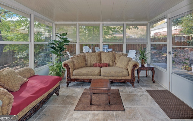 view of sunroom