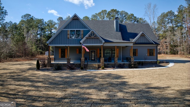 craftsman-style home with a porch