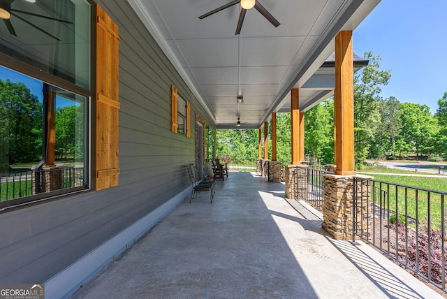 view of patio / terrace featuring covered porch