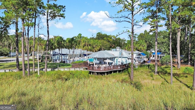 view of dock area