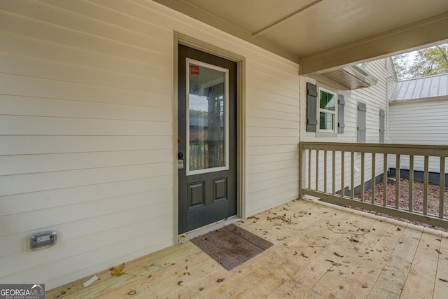 view of doorway to property