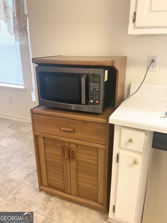 room details with white cabinetry