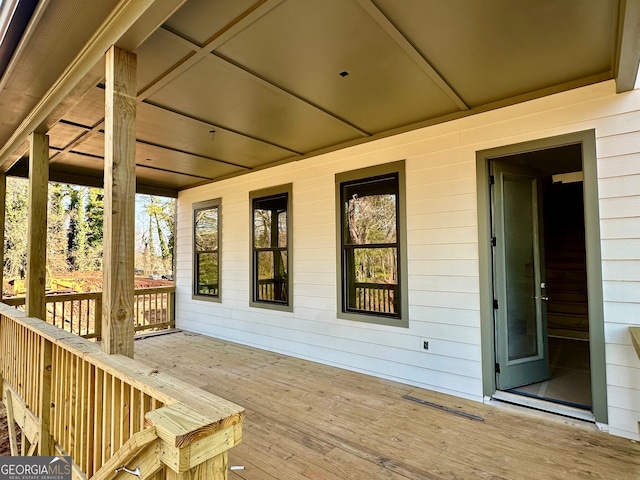 view of wooden terrace