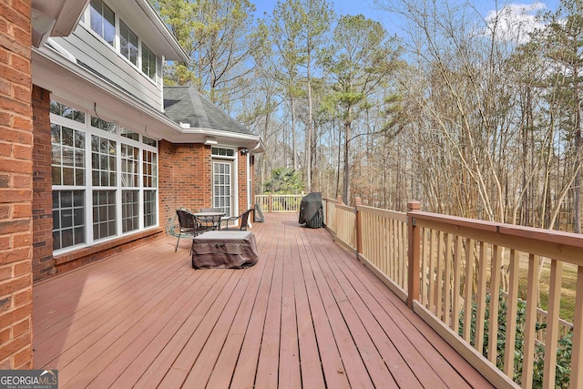 view of wooden deck