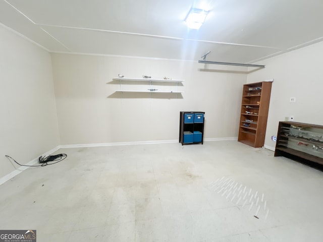 726 Victoria Cir, Dublin, GA 31021 - garage featuring baseboards