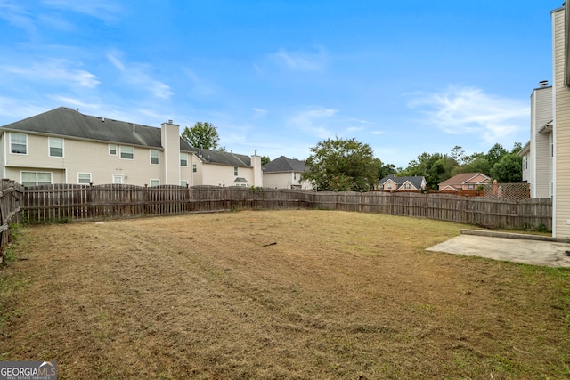 view of yard featuring a patio