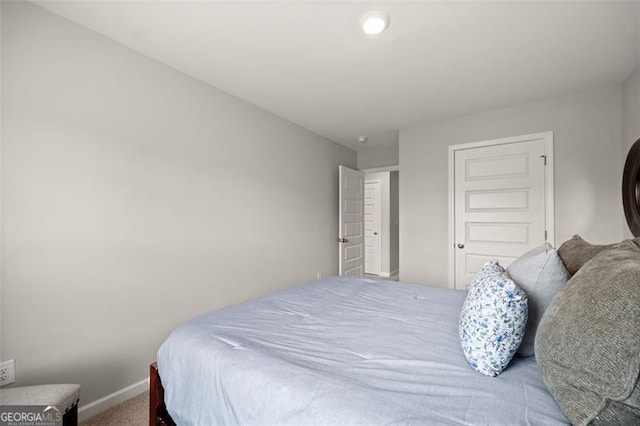 view of carpeted bedroom