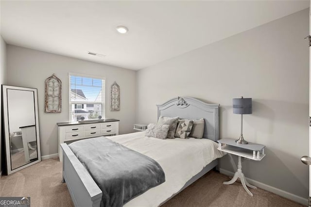 view of carpeted bedroom