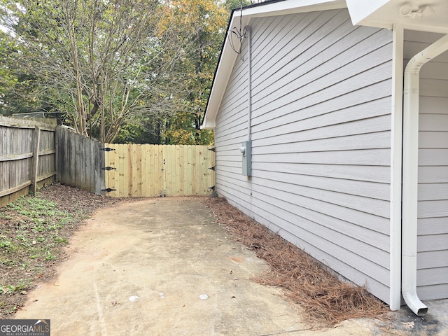 view of home's exterior featuring a patio