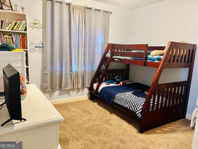 view of carpeted bedroom