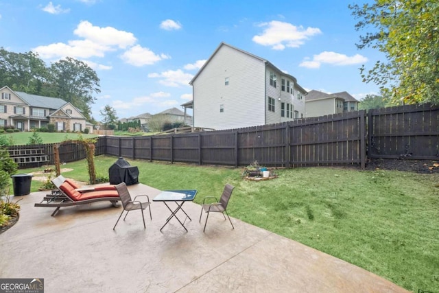 view of patio / terrace with a grill