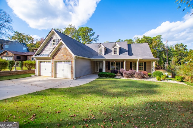 view of front of home with a front yard