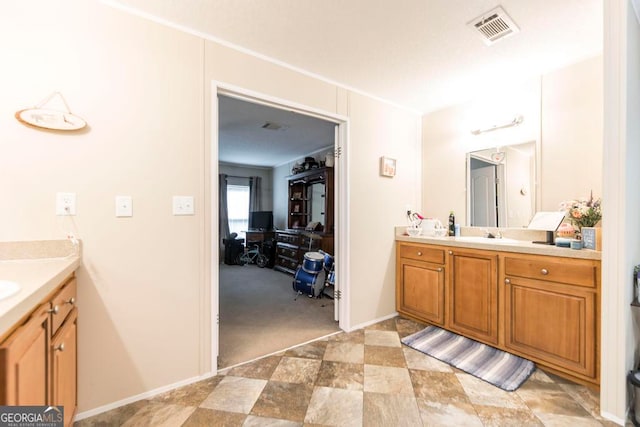 bathroom featuring vanity