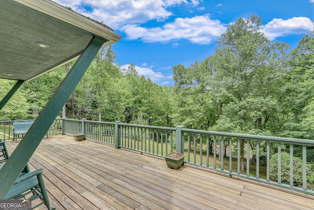 view of wooden terrace