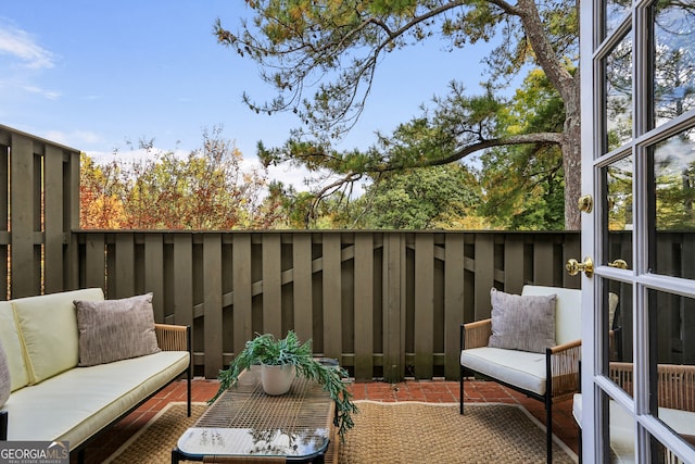 balcony featuring a patio area