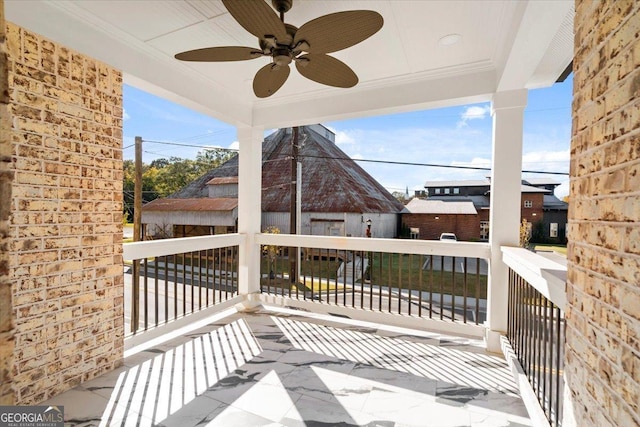 319 S Madison Ave, Monroe, GA 30655 - balcony featuring ceiling fan