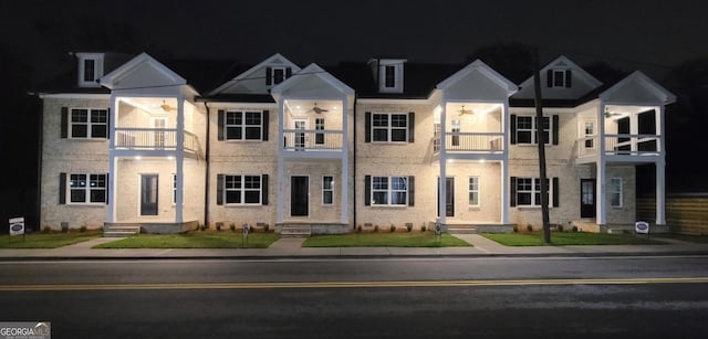 319 S Madison Ave, Monroe, GA 30655 - view of property featuring a balcony and ceiling fan
