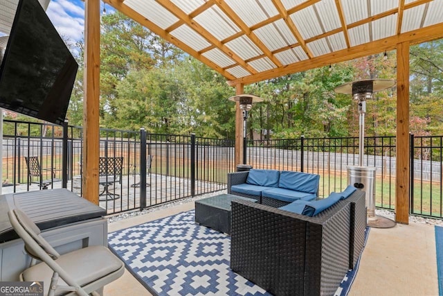 view of patio / terrace featuring outdoor lounge area