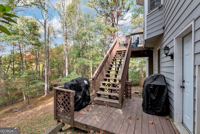 deck with grilling area