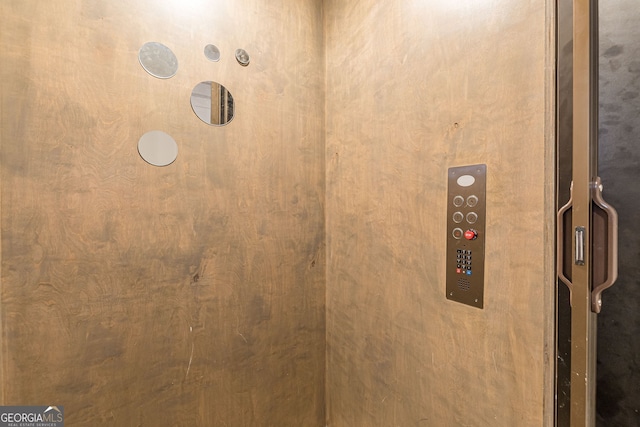 interior details featuring elevator