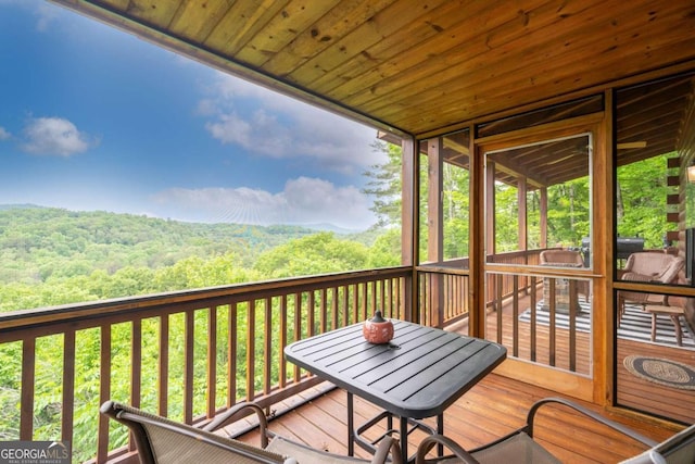 view of wooden terrace