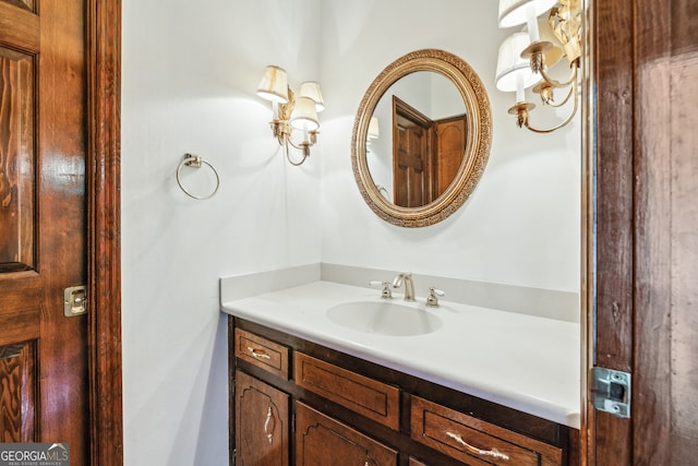 bathroom featuring vanity