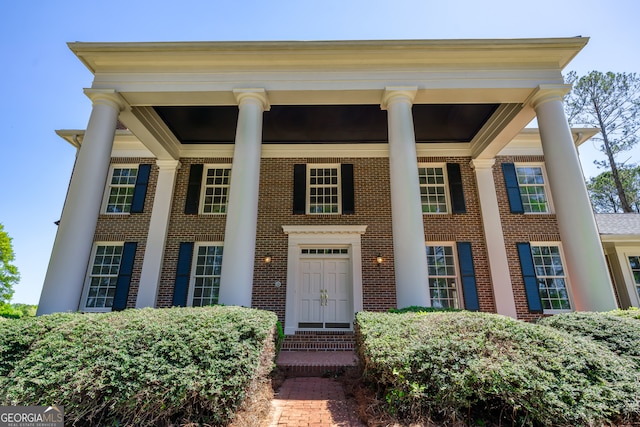 view of greek revival house