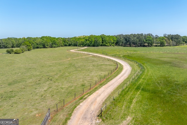 exterior space featuring a rural view