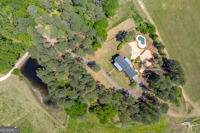 aerial view featuring a rural view