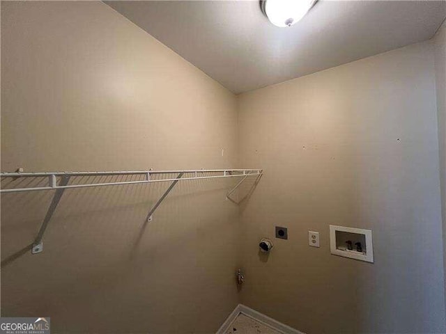 laundry room featuring hookup for a washing machine and hookup for an electric dryer