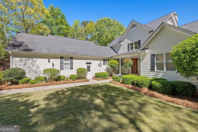 view of property with a front yard