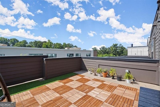 view of patio / terrace with a balcony