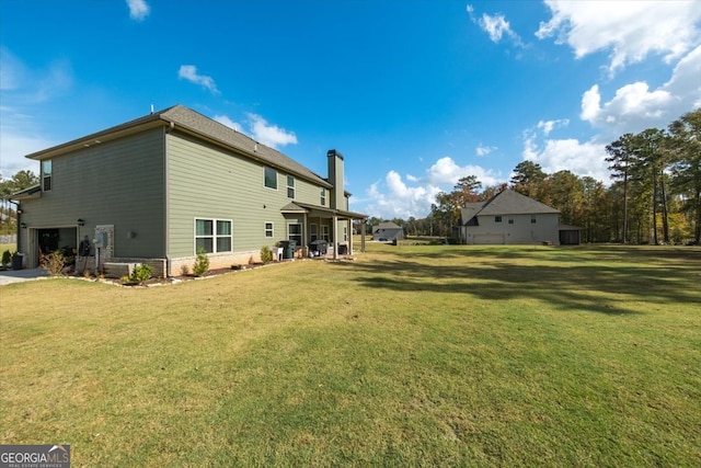 exterior space with a lawn