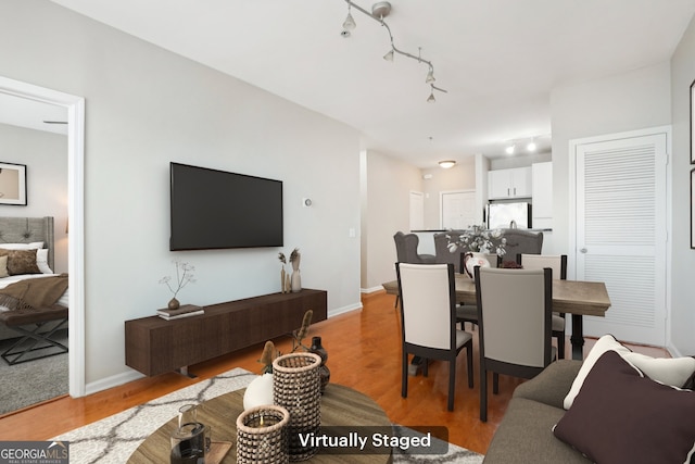 dining area featuring light hardwood / wood-style floors