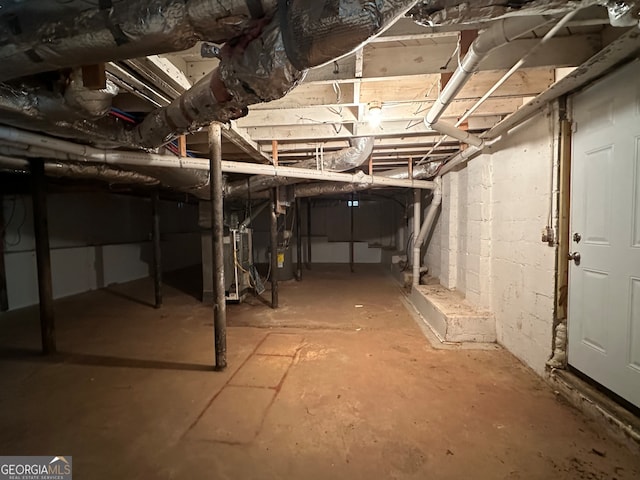 view of basement